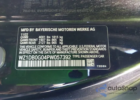 2023 Toyota Gr Supra 3.0 Premium z USA, uszkodzony, nr VIN WZ1DB0G04PW057392